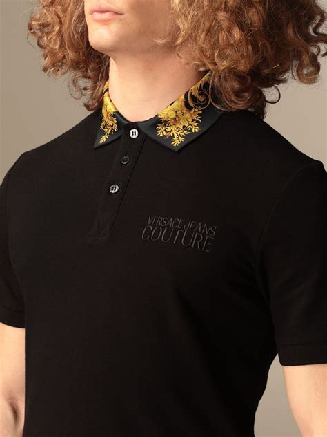 versace jeans t shirt black|versace polo.